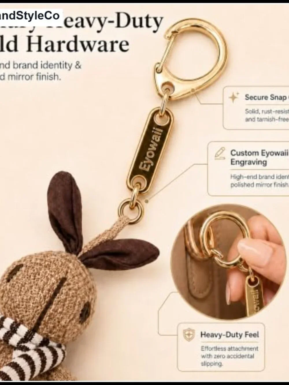 Women's Woven Tweed Bunny Bag Charm Keychain